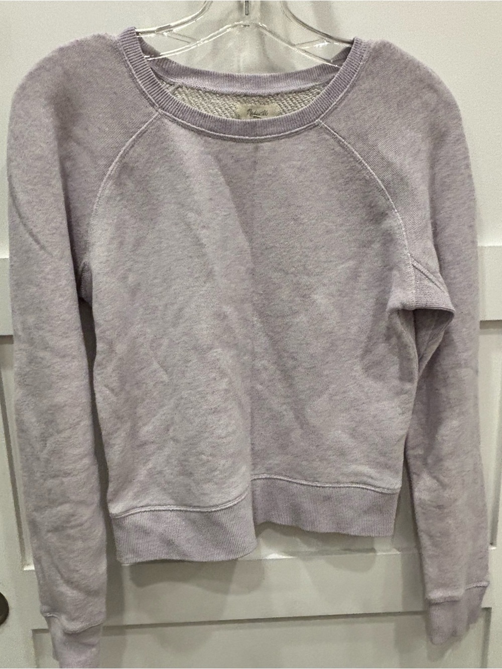 Madewell Light Lavender Crewneck Sweatshirt Terry Lined